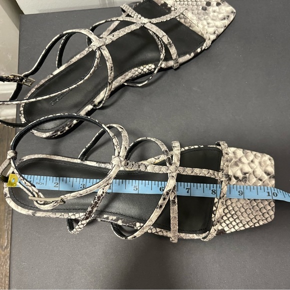 Sigerson Morrison Fedora Snake Embossed Leather Strappy Sandals IT 40/US 9.5-10 - Picture 10 of 10